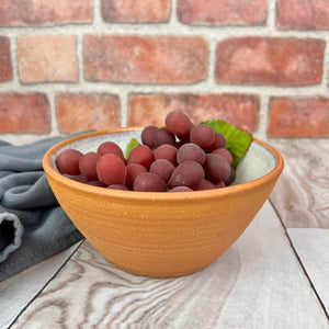 One of the bowls shown with grapes. bowls are perfect soup, side salad, or cereal size.