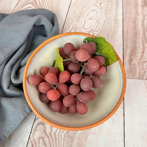 One of the bowls shown with grapes. bowls are perfect soup, side salad, or cereal size.