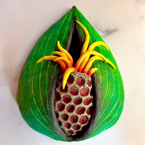 Artists Sculpted seedpod, inspired by nature