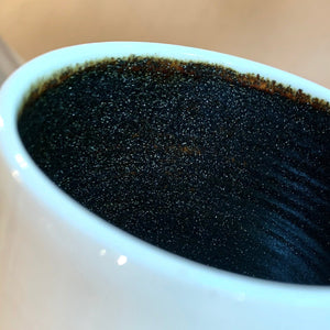 Interior of a mug Glazed in sparkle black 
